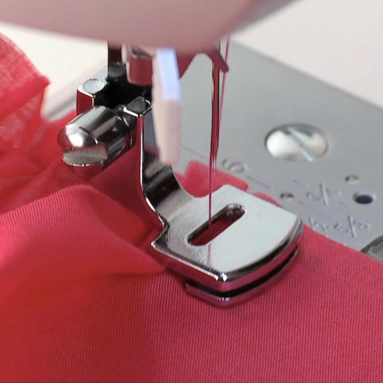 imageSINGER  Gathering Presser Foot for LowShank Sewing Machines Simutaneously Trims ampamp Hems Edges ZigZag and OverEdge Stitches  Sewing Made Easy