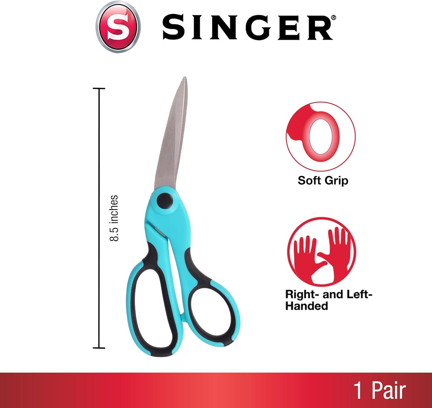 imageSINGER 812Inch ProSeries Heavy Duty Bent Sewing ScissorsScissors