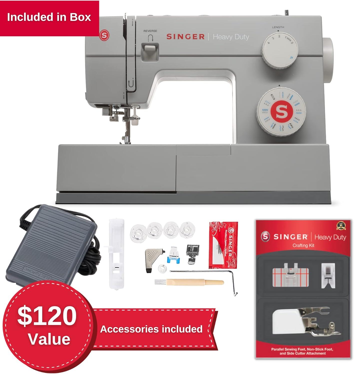 imageSINGER Big Holiday Value BundleHeavy Duty Sewing Machine Heavy Duty Crafting Presser Foot Kit SteamCraft 1700 Watt Steam Iron Powerful Performance Great for All Projects ampamp Fabrics Crafting