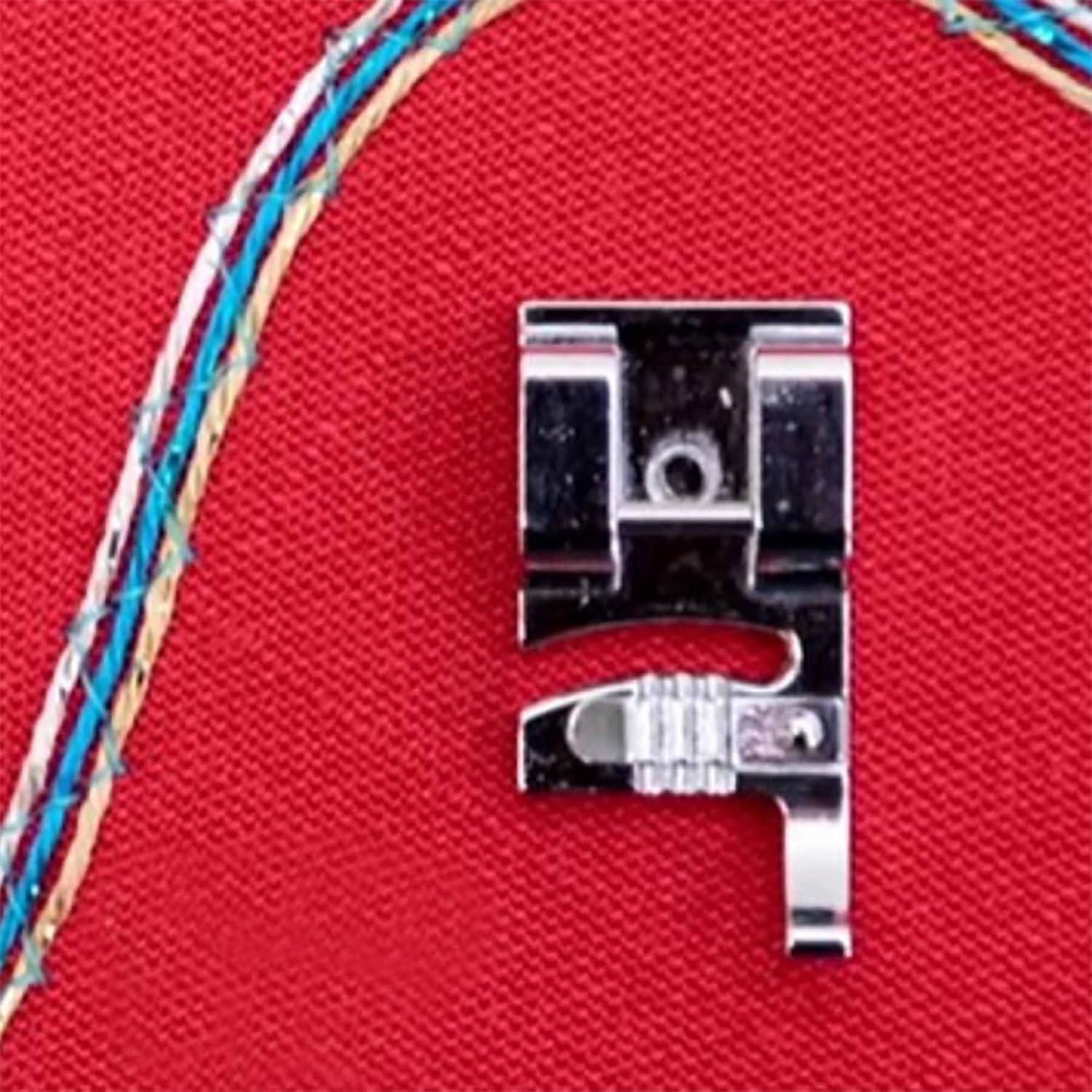 imageSINGER Cording Presser Foot  Decorative Stitching ampamp Surface Embellishments  Works with Cords Braids Floss ampamp Yarn  3Hole Guide for Creative Stitching