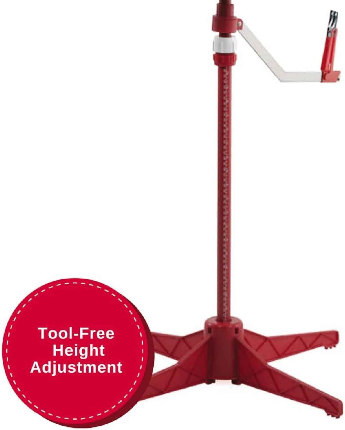 imageSINGER Female Adjustable Red Dress Form Fits Sizes 410 Pinnable Mannequin Body Torso with 360 Degree Hem Guide FoamBacked Fabric Exterior 12 Dials TriPod StandRed