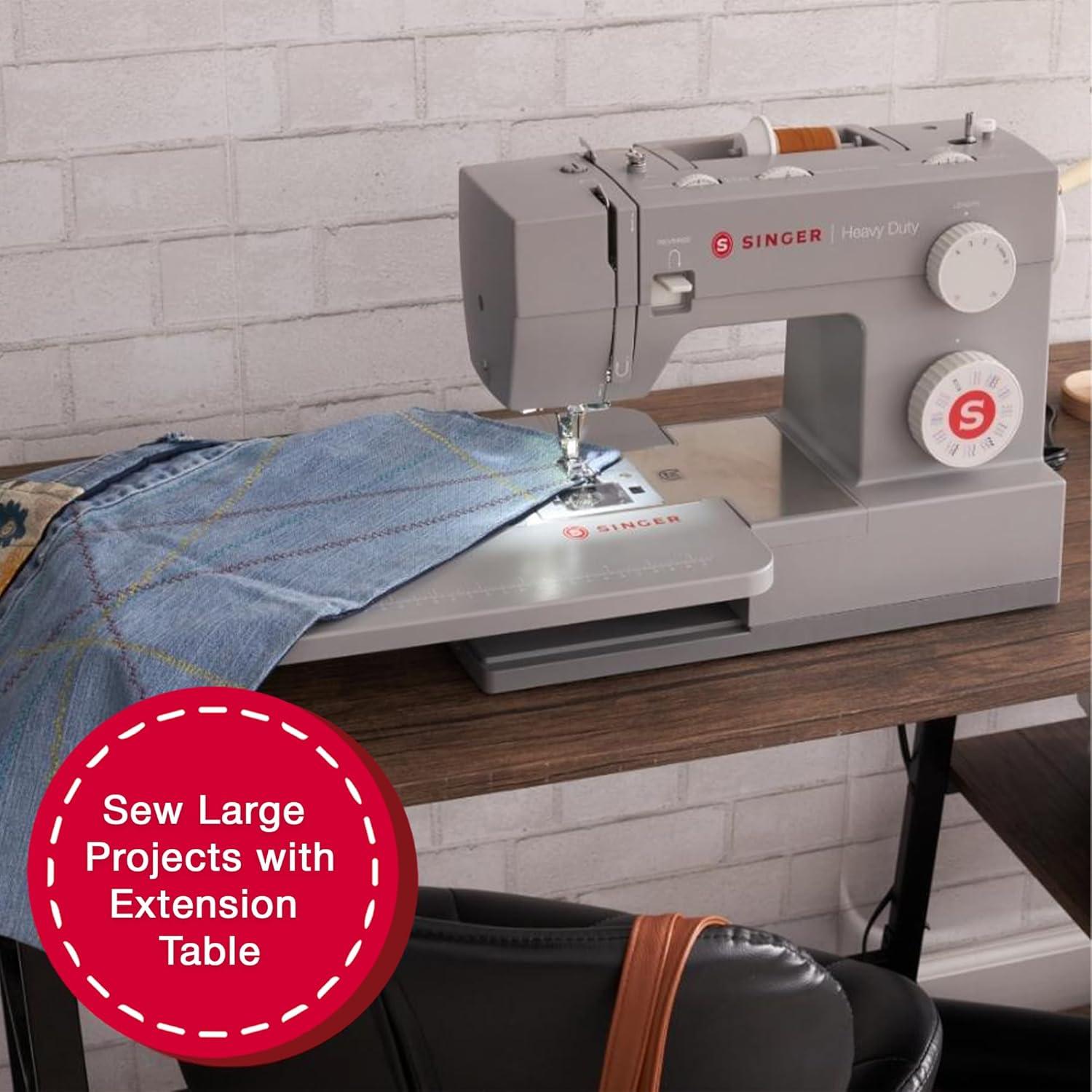 imageSINGER Gray Sewing Machines Extension Table for Heavy Duty Sewing Machines 4411 4423 4432 4452 5511 5523 5532 6335 to sew Larger Projects with Ease Professional Results Foldable Leg