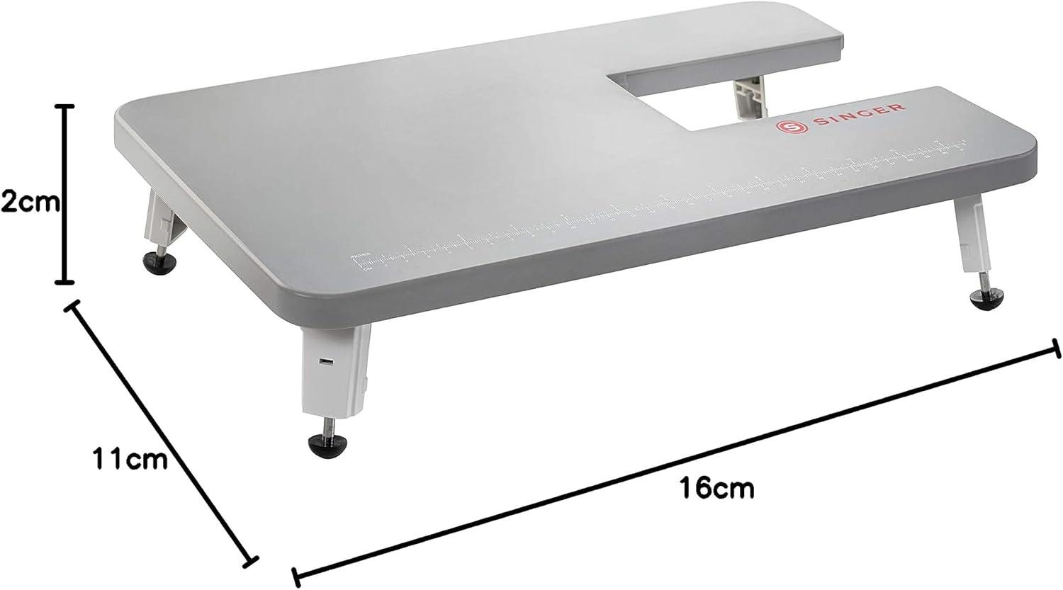 imageSINGER Gray Sewing Machines Extension Table for Heavy Duty Sewing Machines 4411 4423 4432 4452 5511 5523 5532 6335 to sew Larger Projects with Ease Professional Results Foldable Leg