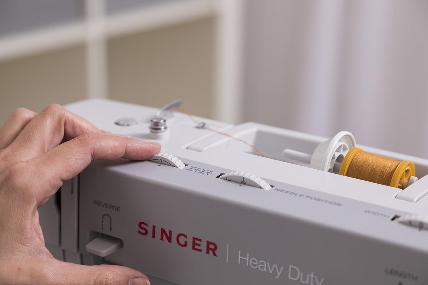 imageSINGER Heavy Duty 4411 High Speed Sewing Machine with Accessory Kit  Strong Motor With Enhanced Piercing Power 69 Stitch Applications Full Metal frame 4step Buttonhole ampamp LED LightSewing Machine
