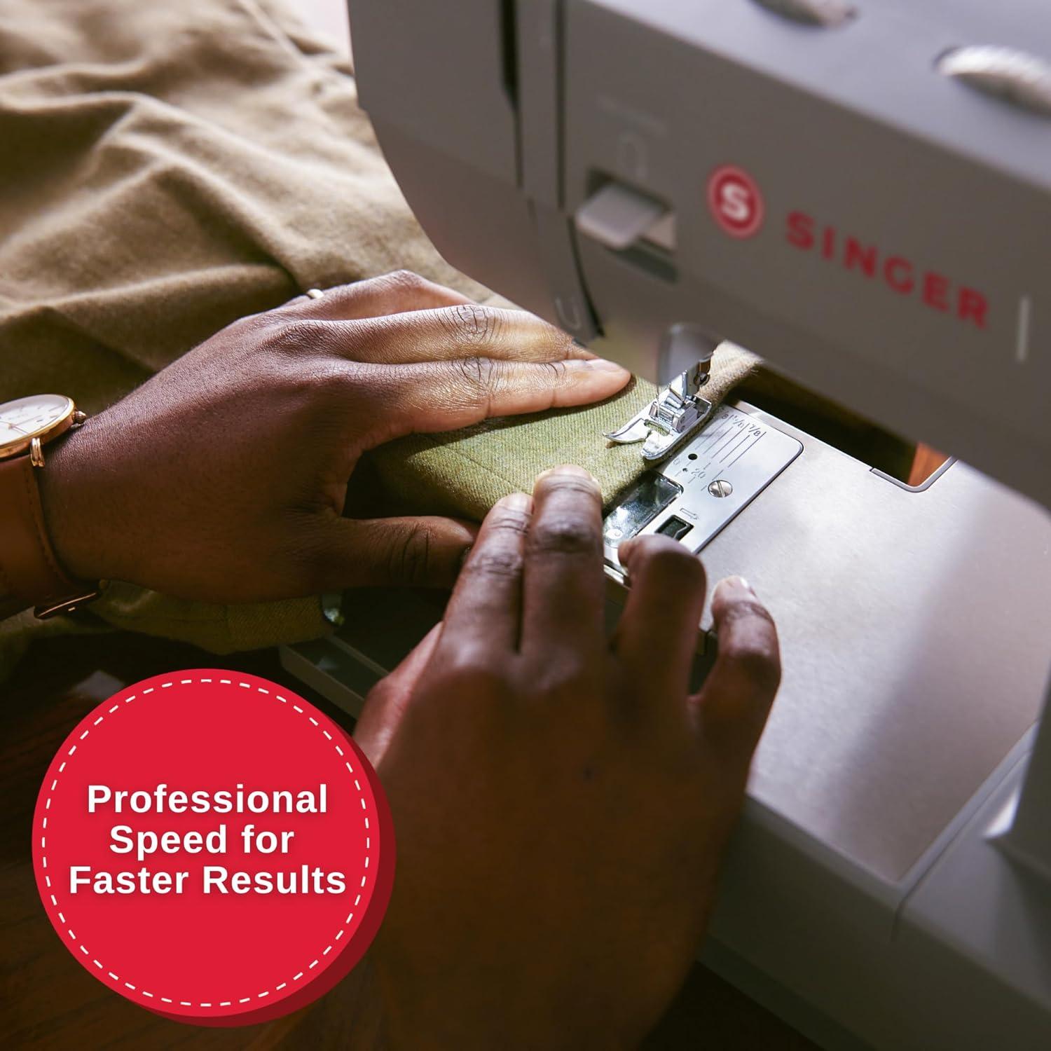 imageSINGER Heavy Duty 4411 High Speed Sewing Machine with Accessory Kit  Strong Motor With Enhanced Piercing Power 69 Stitch Applications Full Metal frame 4step Buttonhole ampamp LED LightSewing Machine