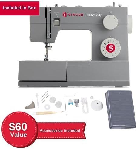 imageSINGER Heavy Duty 4411 High Speed Sewing Machine with Accessory Kit  Strong Motor With Enhanced Piercing Power 69 Stitch Applications Full Metal frame 4step Buttonhole ampamp LED LightSewing Machine