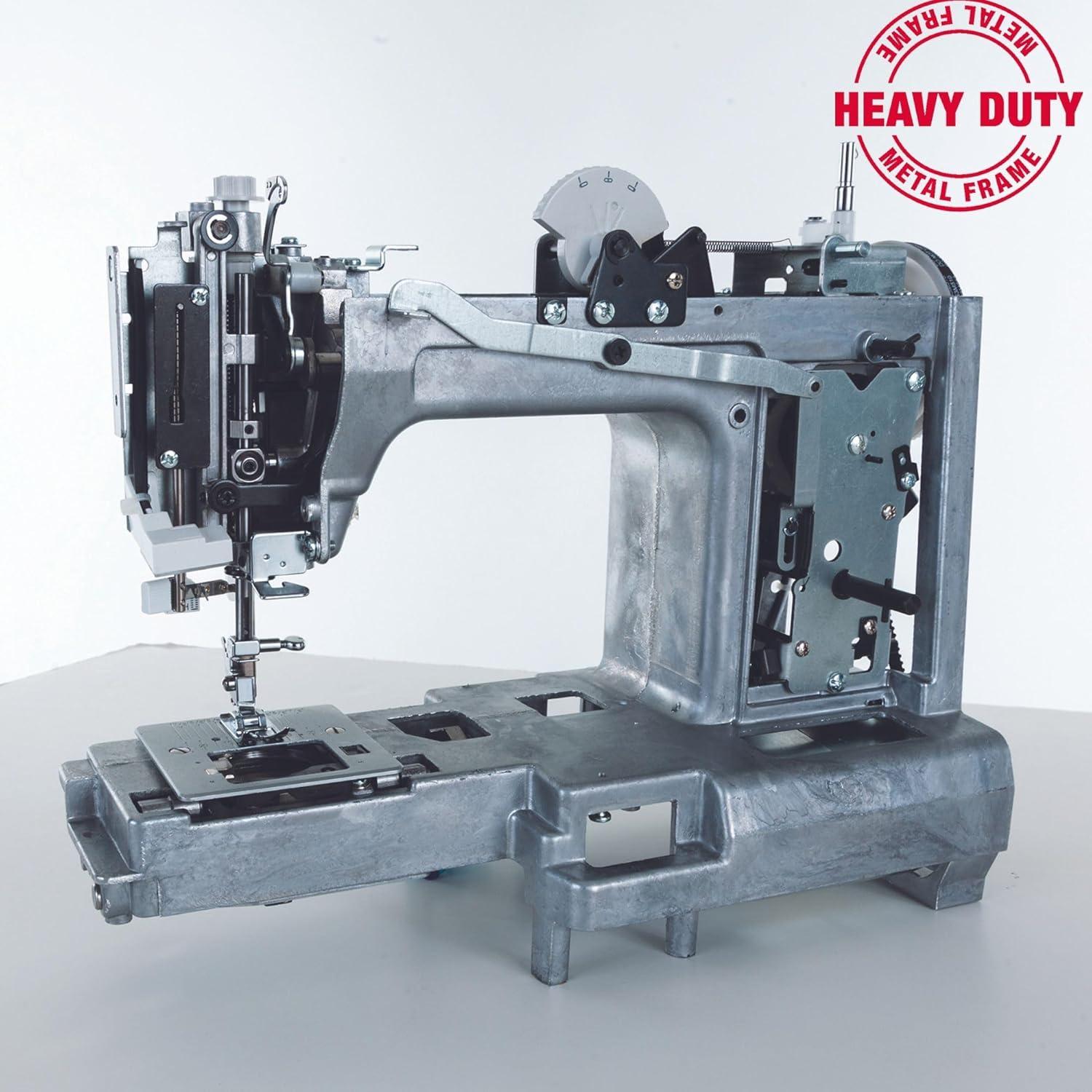 imageSINGER Heavy Duty 4423 High Speed Sewing Machine with Accessory Kit  Strong Motor With Enhanced Piercing Power 97 Stitch Applications Full Metal frame 1step Buttonhole ampamp LED Light4423 Meltwater Blue
