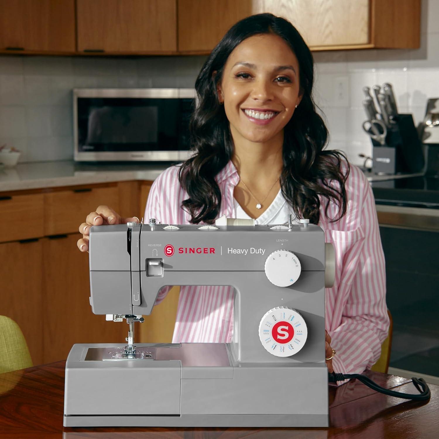 imageSINGER Heavy Duty 4423 High Speed Sewing Machine with Accessory Kit  Strong Motor With Enhanced Piercing Power 97 Stitch Applications Full Metal frame 1step Buttonhole ampamp LED Light4423 Sewing Machine