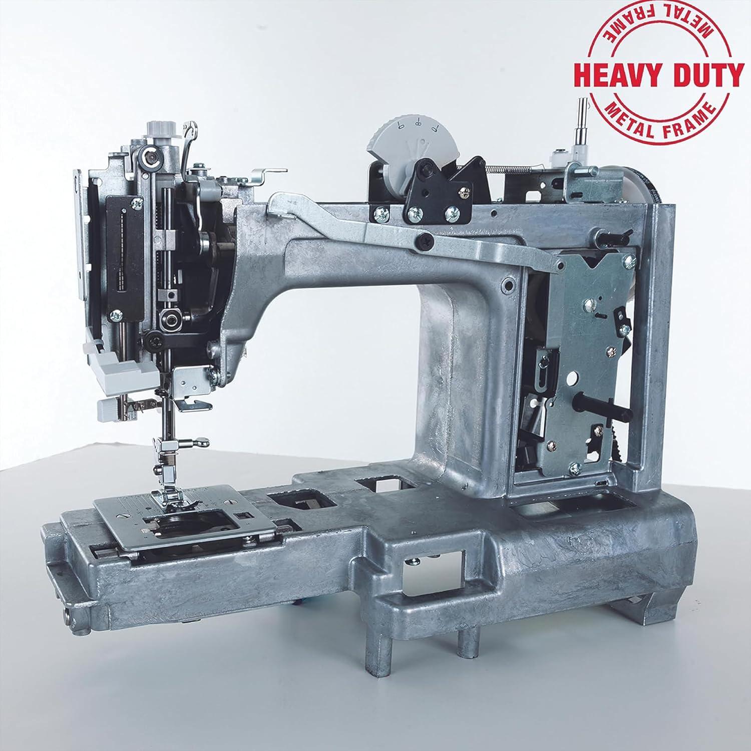 imageSINGER Heavy Duty 4432 High Speed Black Sewing Machine with Accessory Kit  Strong Motor with Enhanced Piercing Power 110 Stitch Applications Full Metal frame 1step Buttonhole ampamp LED LightGrey