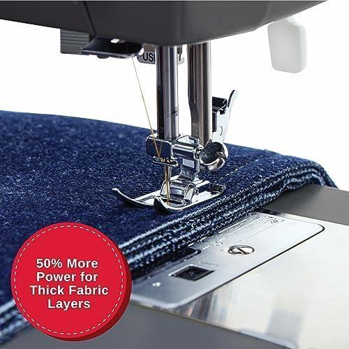 imageSINGER Heavy Duty 4432 High Speed Black Sewing Machine with Accessory Kit  Strong Motor with Enhanced Piercing Power 110 Stitch Applications Full Metal frame 1step Buttonhole ampamp LED LightGrey