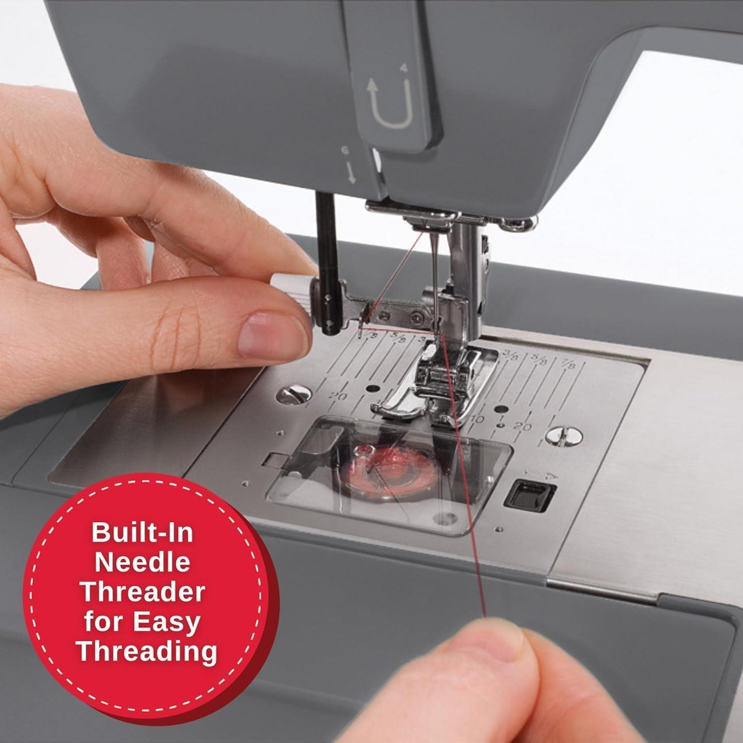 imageSINGER Heavy Duty 4452 High Speed Sewing Machine With Accessory Kit  Strong Motor with Enhanced Piercing Power 110 Stitch Applications Full Metal frame 1step Buttonhole ampamp LED Lights4452  Holiday Bundle