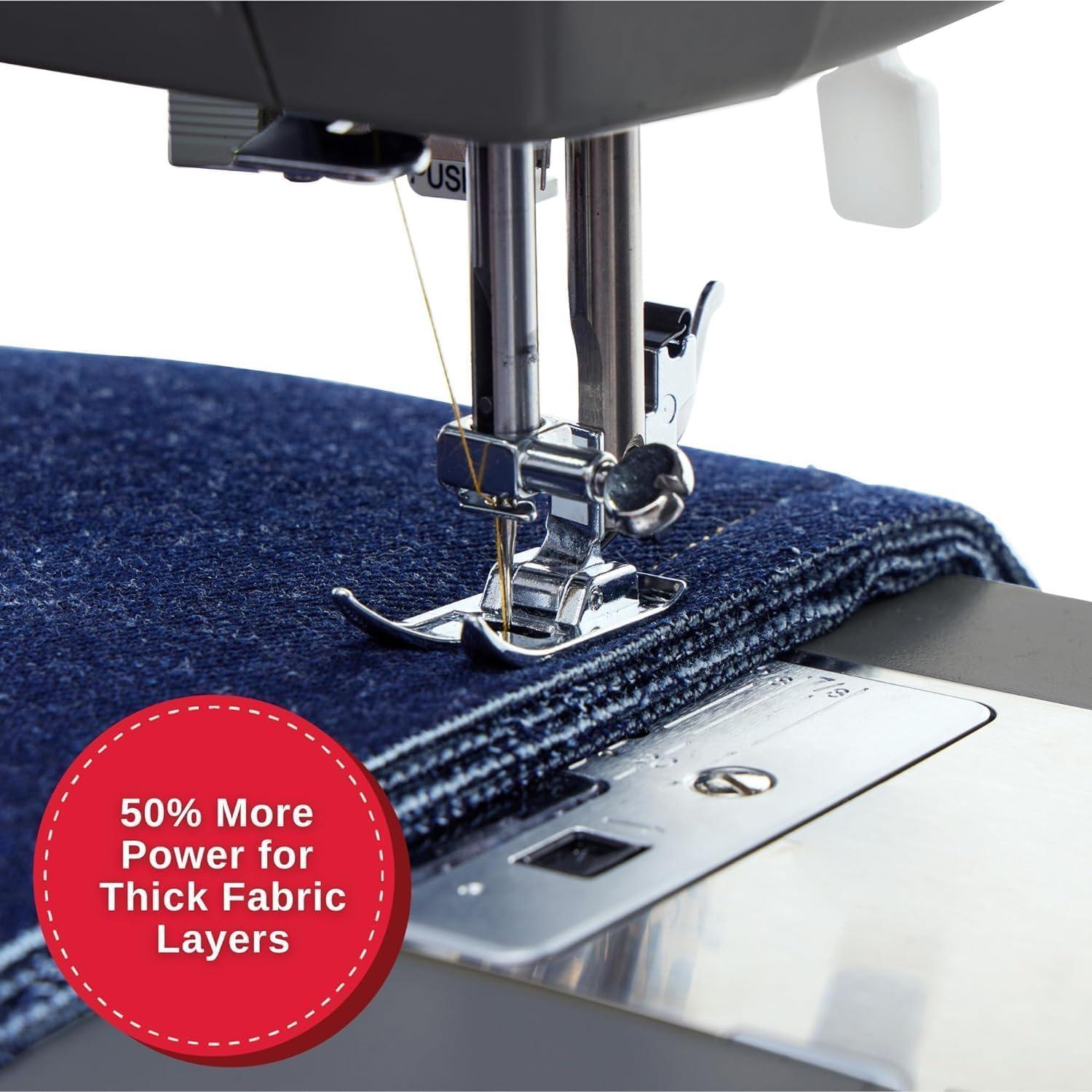 imageSINGER Heavy Duty 4452 High Speed Sewing Machine With Accessory Kit  Strong Motor with Enhanced Piercing Power 110 Stitch Applications Full Metal frame 1step Buttonhole ampamp LED Lights4452  Holiday Bundle