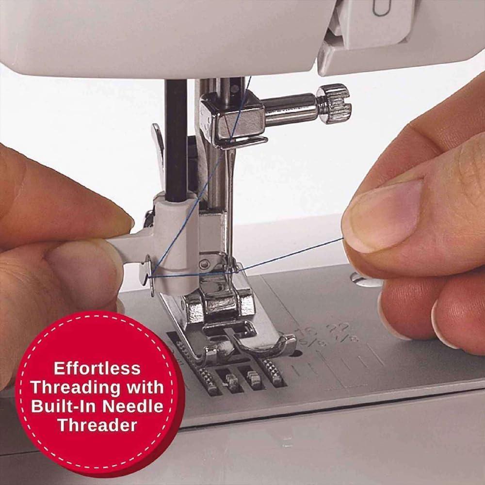 imageSINGER Heavy Duty 6380 Sewing Machine with Extension Table ampamp Accessory Kit  Strong Motor with Enhanced Piercing Power 110 Stitch Applications Full Metal frame 1step Buttonhole ampamp LED Light