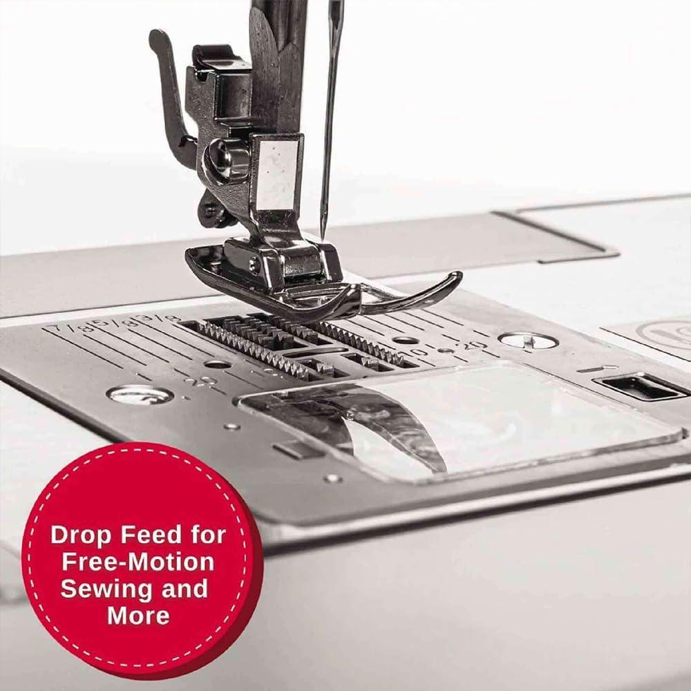 imageSINGER Heavy Duty 6380 Sewing Machine with Extension Table ampamp Accessory Kit  Strong Motor with Enhanced Piercing Power 110 Stitch Applications Full Metal frame 1step Buttonhole ampamp LED Light