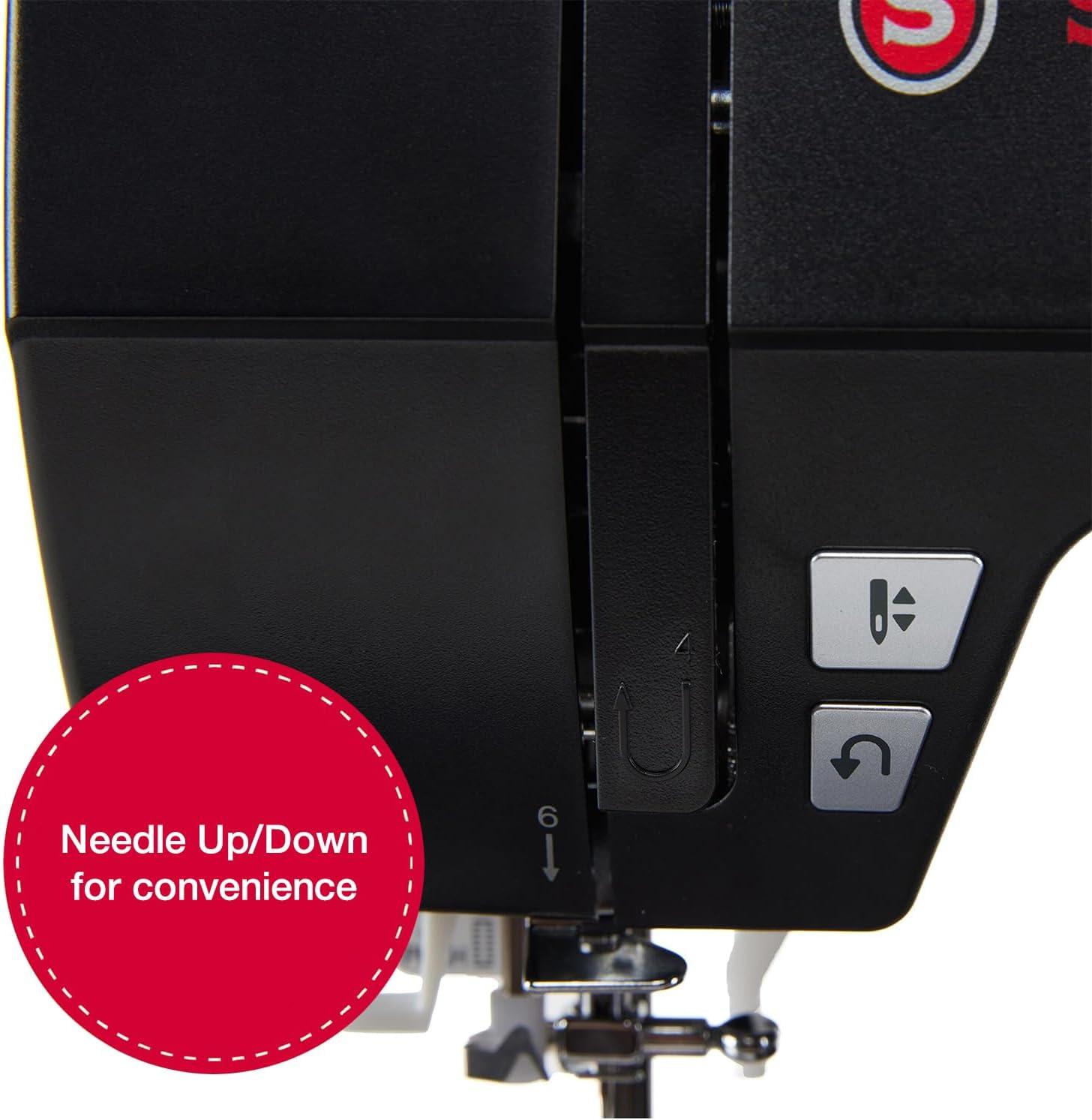 imageSINGER Heavy Duty 6600C Sterling Sewing Machine with Accessory Kit  Strong Motor with Enhanced Piercing Power 215 Stitch Applications Full Metal frame LCD Screen ampamp 1Step Buttonhole