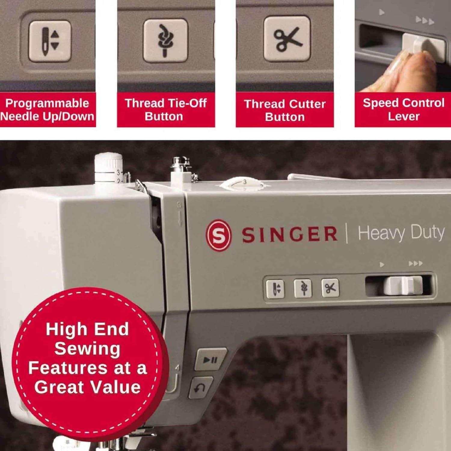 imageSINGER Heavy Duty 6620C Computerized Sewing Machine with Accessories  215 Stitches LCD Screen BuiltIn Needle Threader  Easy Setup Durable Metal Frame Ideal for Clothes ampamp Home Projects6800C