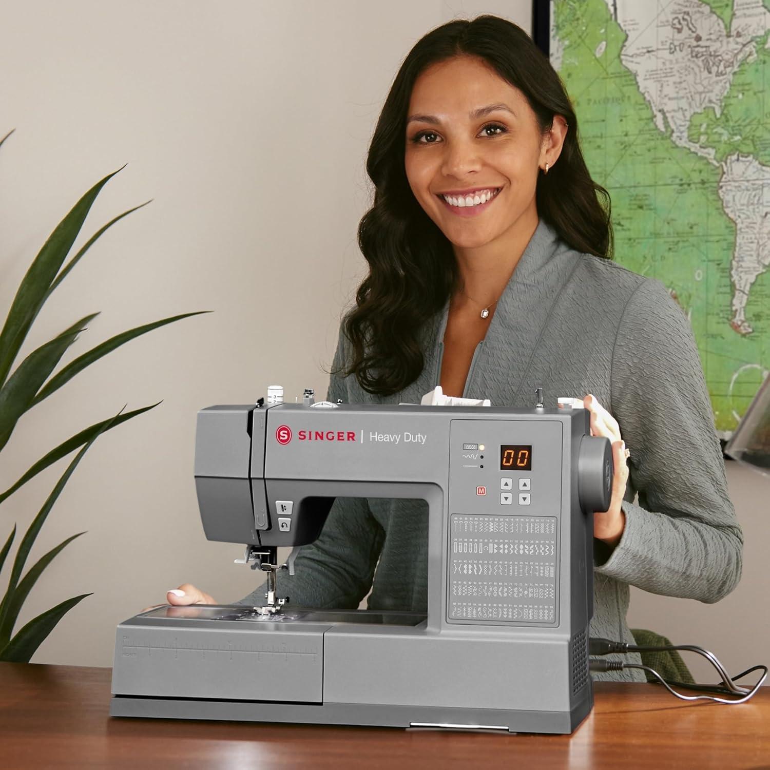 imageSINGER Heavy Duty 6620C Computerized Sewing Machine with Accessories  215 Stitches LCD Screen BuiltIn Needle Threader  Easy Setup Durable Metal Frame Ideal for Clothes ampamp Home Projects6620C Sewing Machine