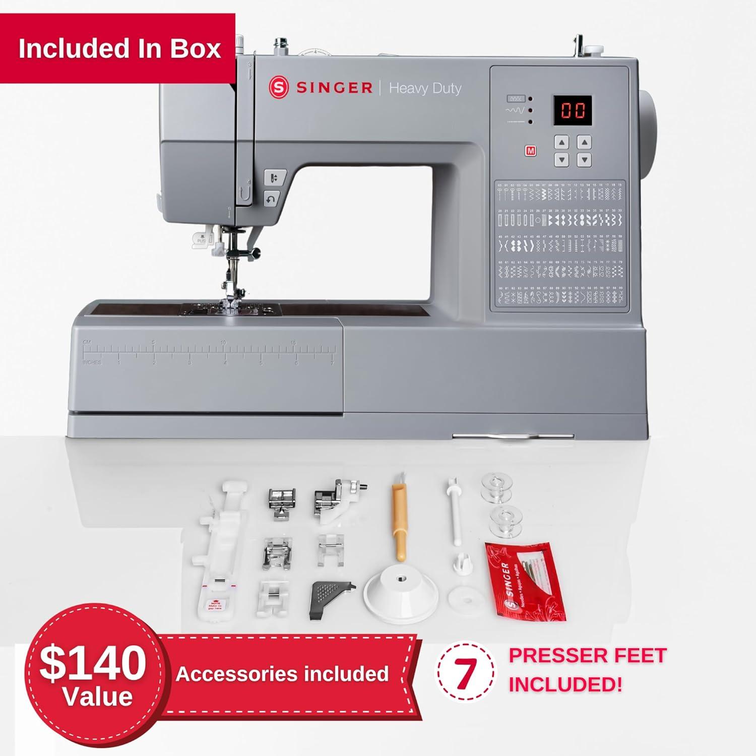 imageSINGER Heavy Duty 6620C Computerized Sewing Machine with Accessories  215 Stitches LCD Screen BuiltIn Needle Threader  Easy Setup Durable Metal Frame Ideal for Clothes ampamp Home Projects6620C Sewing Machine