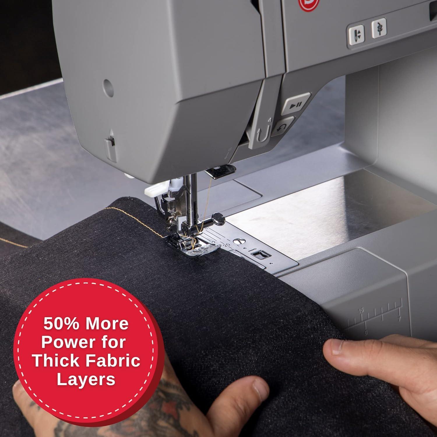 imageSINGER Heavy Duty 6700C Computerized Sewing Machine with Accessory Kit  Strong Motor with Enhanced Piercing Power 411 Stitch Applications LCD Screen Full Metal frame ampamp 1step Buttonhole