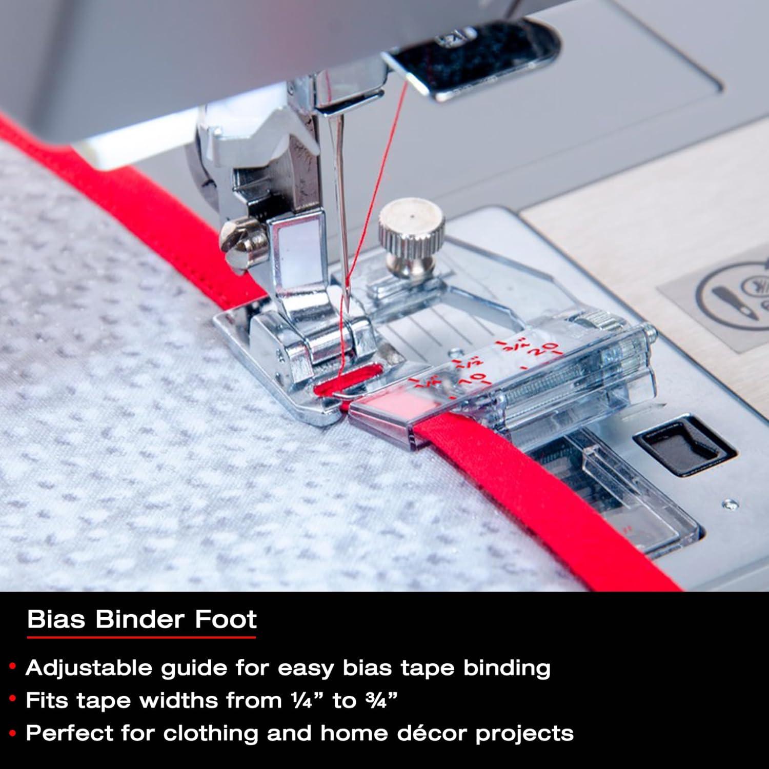 imageSINGER Home Dcor Presser Foot Kit  Includes Piping Bias Binder ampamp Ruffler Attachment  Perfect for Tailored Finishes Bias Binding ampamp Pleating  Compatible with SINGER Sewing MachinePresser Feet Kit