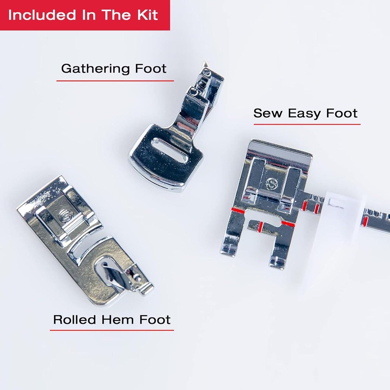 imageSINGER Home Dcor Presser Foot Kit  Includes Piping Bias Binder ampamp Ruffler Attachment  Perfect for Tailored Finishes Bias Binding ampamp Pleating  Compatible with SINGER Sewing MachineSewing Foot Presser Feet Kit