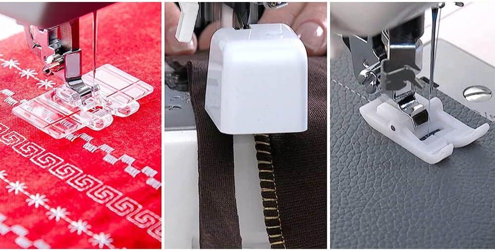 imageSINGER Home Dcor Presser Foot Kit  Includes Piping Bias Binder ampamp Ruffler Attachment  Perfect for Tailored Finishes Bias Binding ampamp Pleating  Compatible with SINGER Sewing MachineCrafting Presser Foot Kit