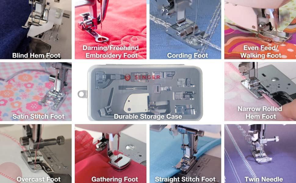 imageSINGER Home Dcor Presser Foot Kit  Includes Piping Bias Binder ampamp Ruffler Attachment  Perfect for Tailored Finishes Bias Binding ampamp Pleating  Compatible with SINGER Sewing MachineAccessory Kit