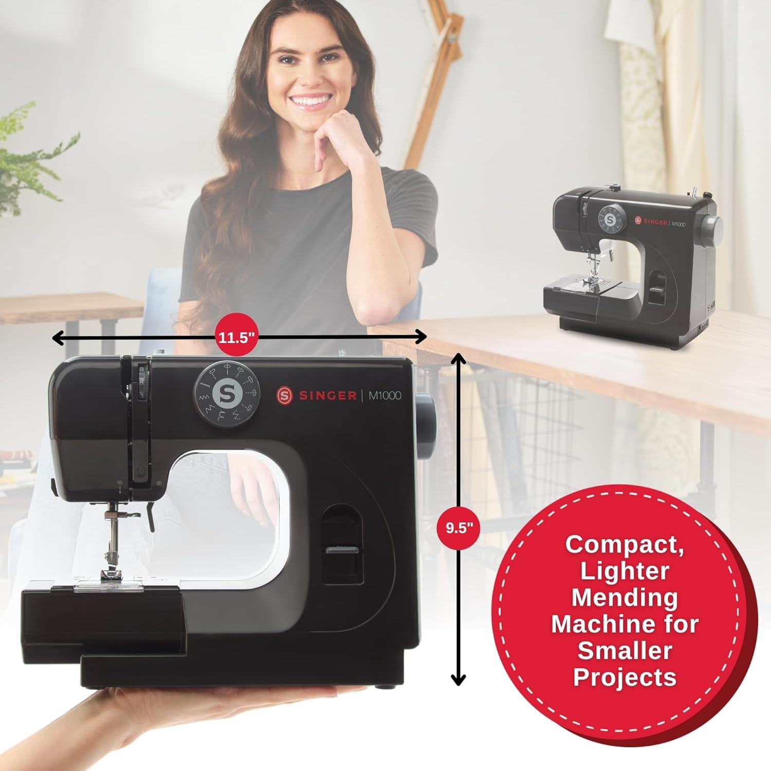 imageSINGER M1000 Mending Machine  Compact Lightweight ampamp Portable With 32 Stitch Applications ampamp LED Light  Great for Light to Medium Weight Fabrics ampamp Repairs  BlueBlack