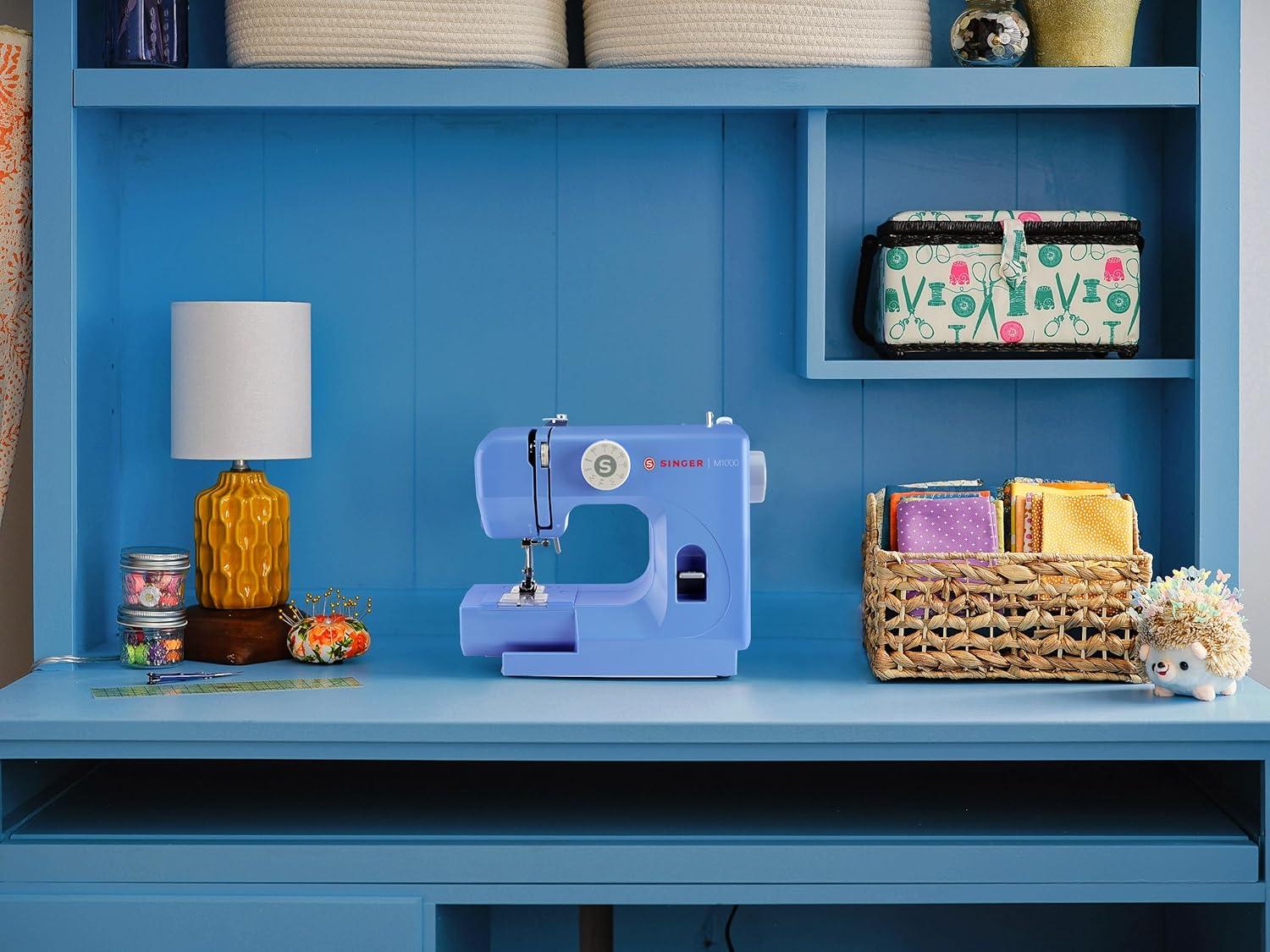 imageSINGER M1000 Mending Machine  Compact Lightweight ampamp Portable With 32 Stitch Applications ampamp LED Light  Great for Light to Medium Weight Fabrics ampamp Repairs  BlueBlue