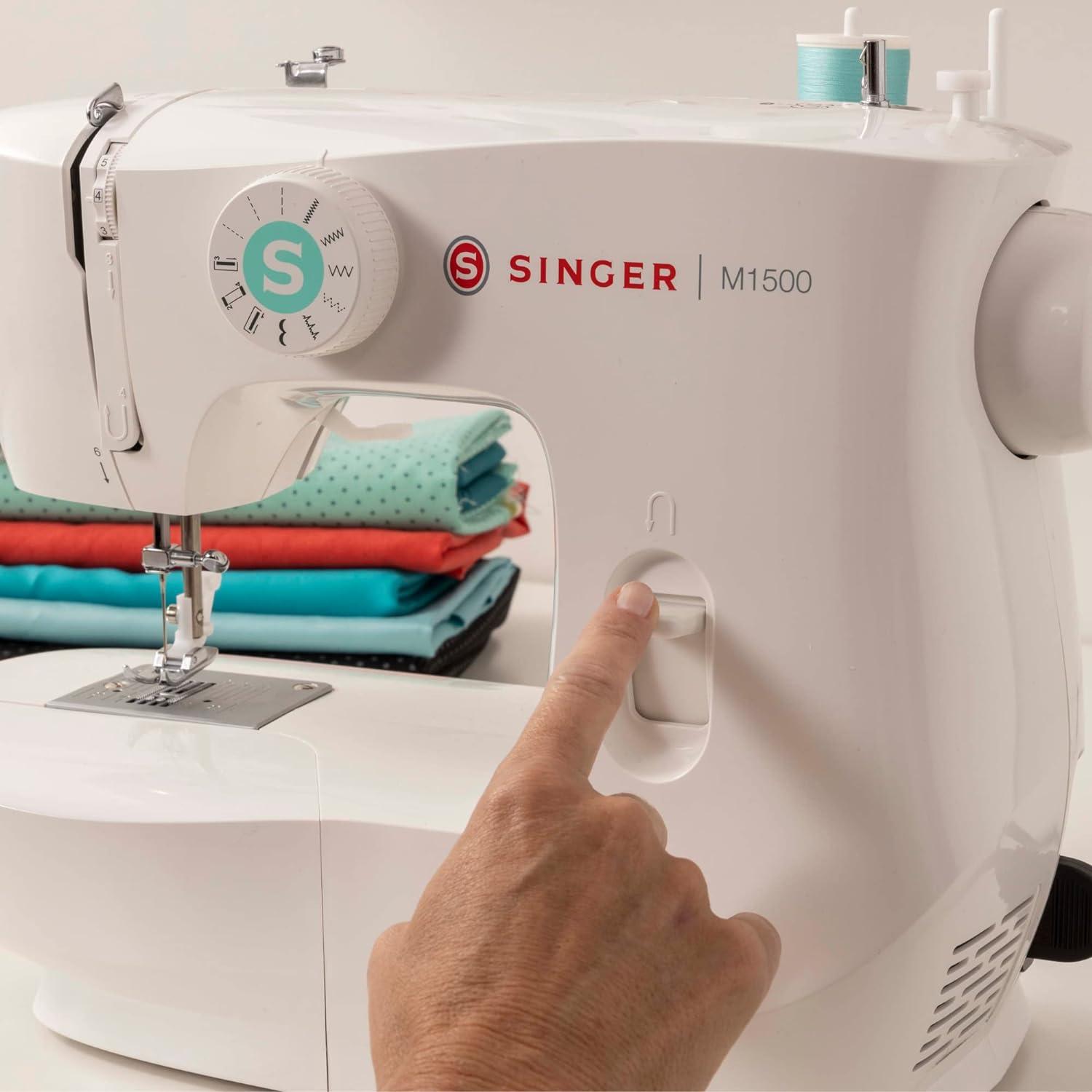 imageSINGER M3300 Lightweight ampamp Portable Sewing Machine With 97 Stitch Applications LED Light ampamp 1step Buttonhole  Used for Mending and SewingM1500