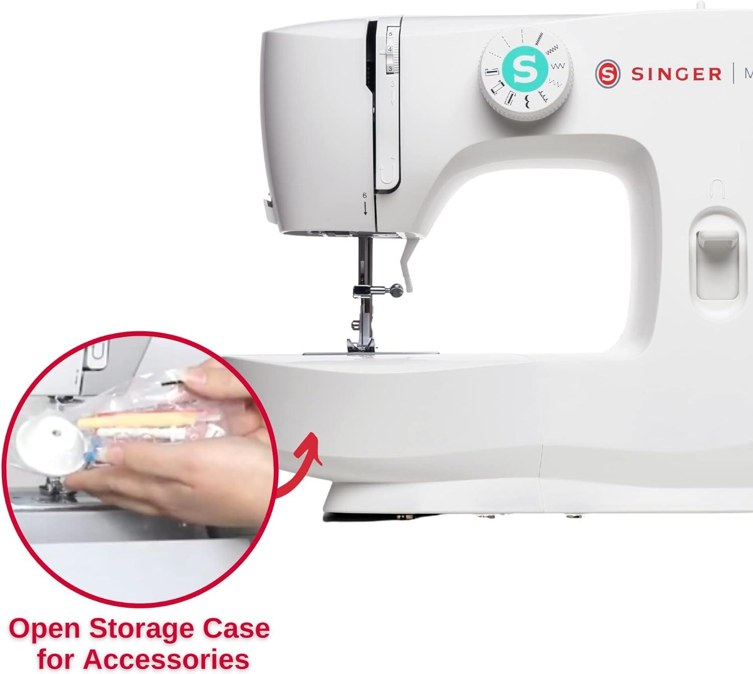 imageSINGER M3300 Lightweight ampamp Portable Sewing Machine With 97 Stitch Applications LED Light ampamp 1step Buttonhole  Used for Mending and SewingM1500