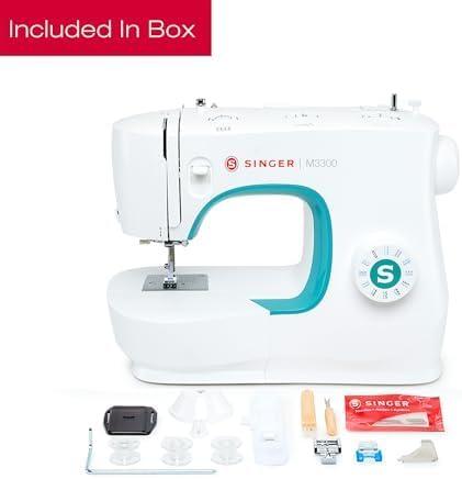 imageSINGER M3300 Lightweight ampamp Portable Sewing Machine With 97 Stitch Applications LED Light ampamp 1step Buttonhole  Used for Mending and SewingM3300