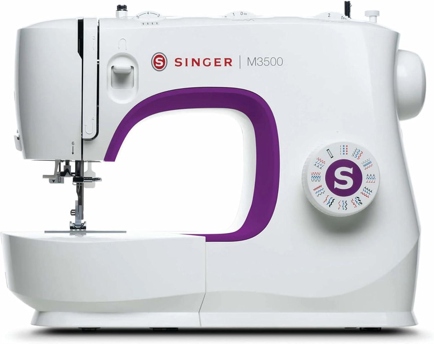 imageSINGER M3300 Lightweight ampamp Portable Sewing Machine With 97 Stitch Applications LED Light ampamp 1step Buttonhole  Used for Mending and SewingM3500