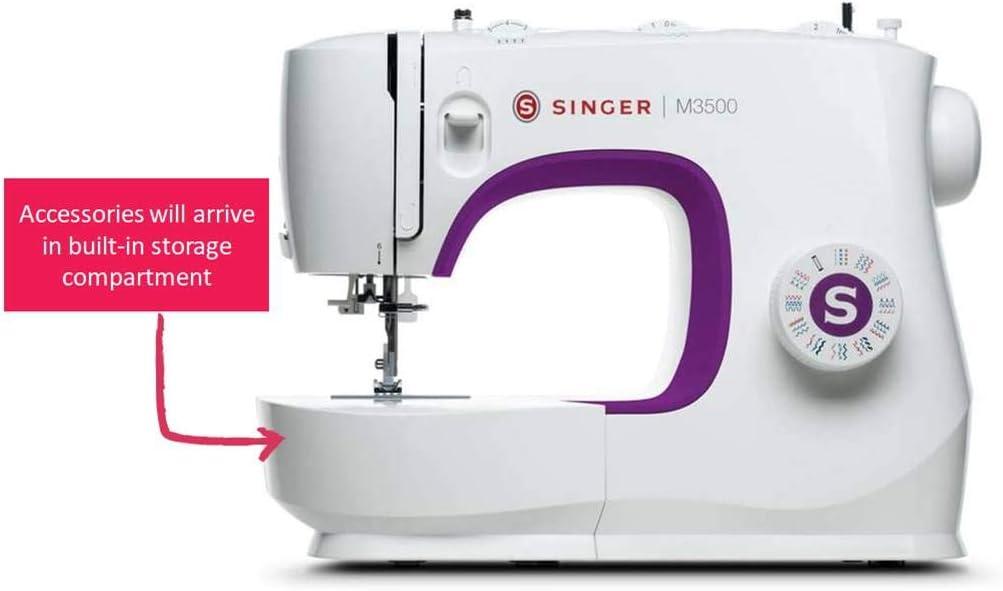 imageSINGER M3300 Lightweight ampamp Portable Sewing Machine With 97 Stitch Applications LED Light ampamp 1step Buttonhole  Used for Mending and SewingM3500