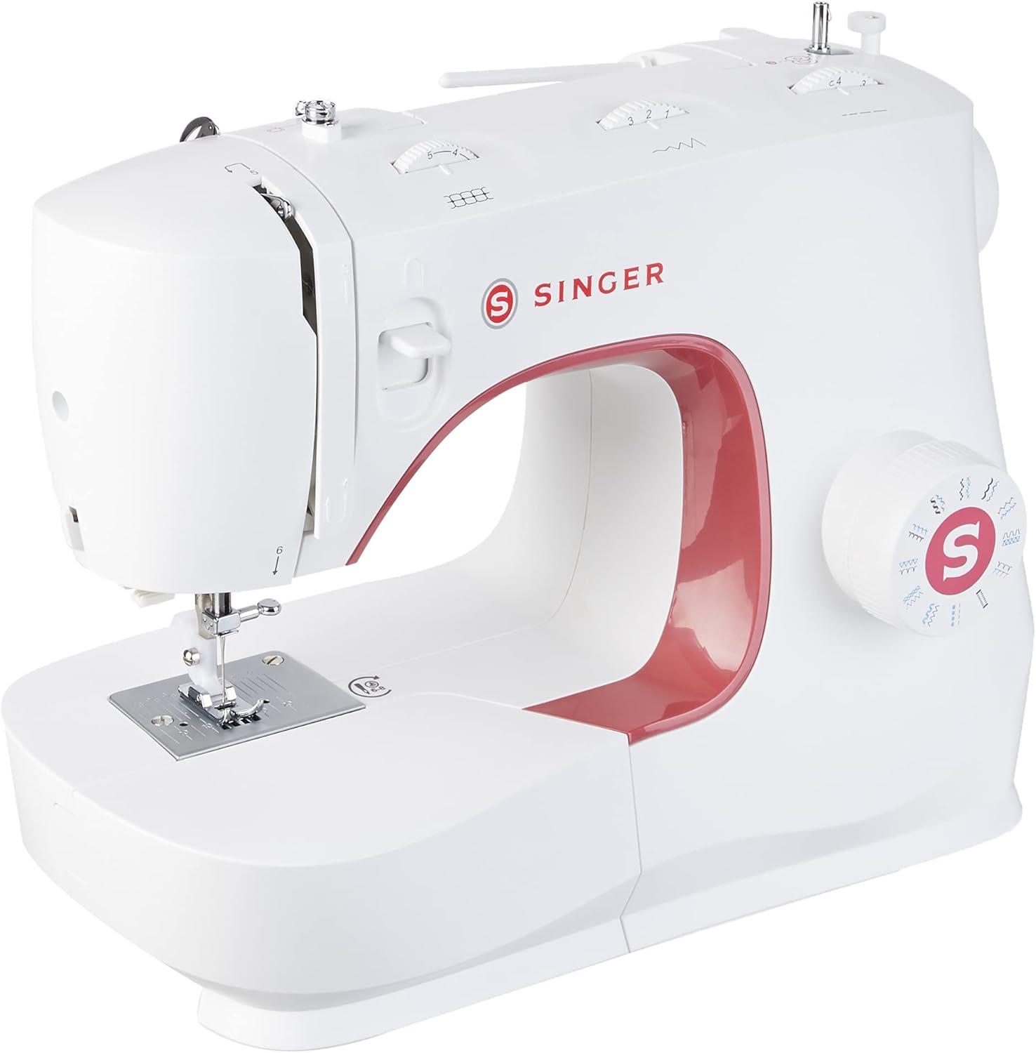 imageSINGER MX231 Lightweight ampamp Portable Sewing Machine with Accessory Kit ampamp Foot Pedal  97 Stitch Applications LED Light ampamp 1step Buttonhole  Great for Crafts ampamp MendingSewing Machine
