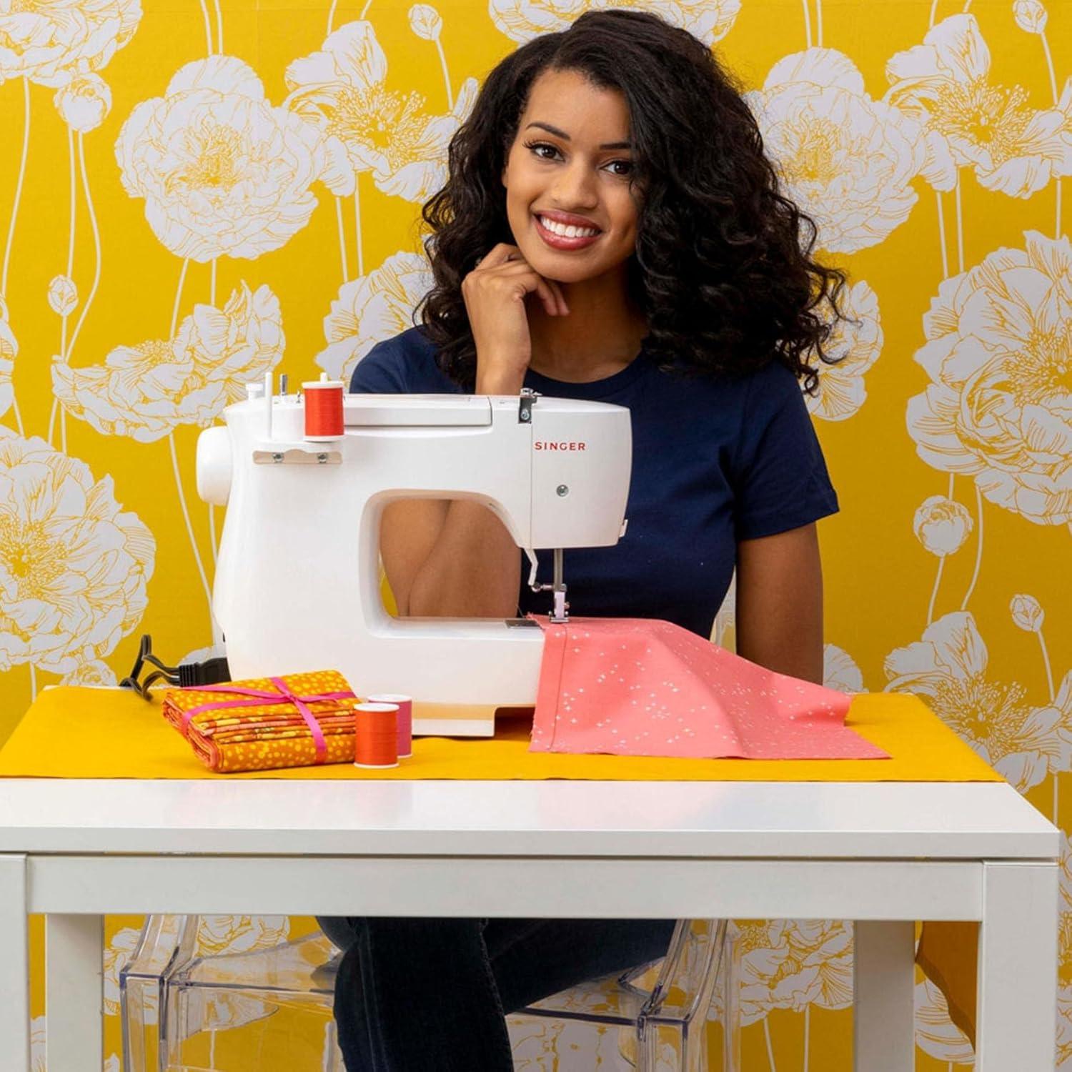imageSINGER MX231 Lightweight ampamp Portable Sewing Machine with Accessory Kit ampamp Foot Pedal  97 Stitch Applications LED Light ampamp 1step Buttonhole  Great for Crafts ampamp MendingSewing Machine