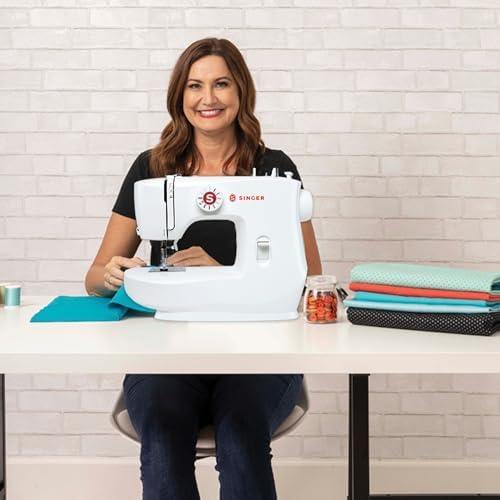 imageSINGER MX60 Lightweight ampamp Portable Sewing Machine with Accessory Kit ampamp Foot Pedal  57 Stitch Applications LED Light ampamp 4step Buttonhole  Great for Crafts ampamp MendingSewing Machine