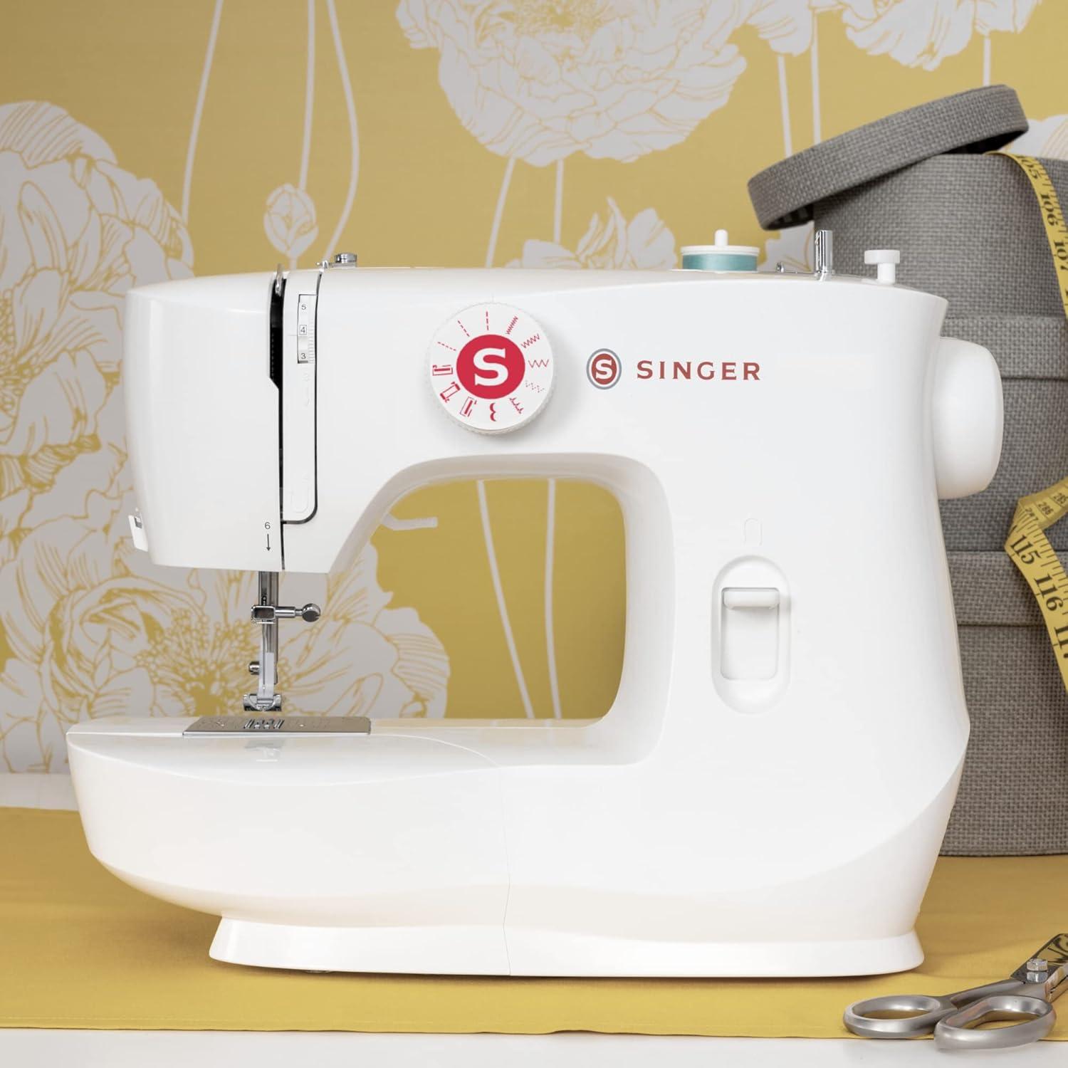 imageSINGER MX60 Lightweight ampamp Portable Sewing Machine with Accessory Kit ampamp Foot Pedal  57 Stitch Applications LED Light ampamp 4step Buttonhole  Great for Crafts ampamp MendingSewing Machine