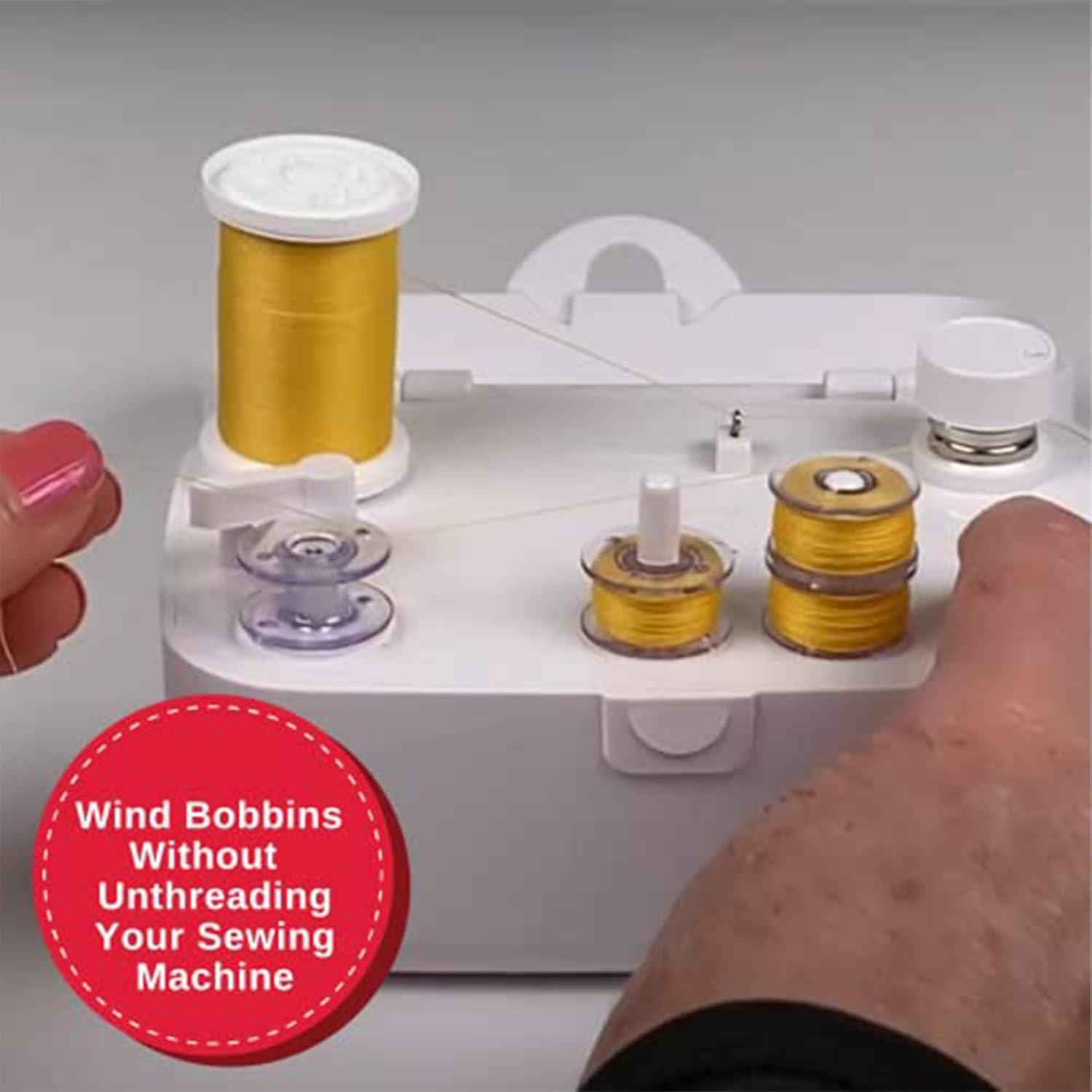 imageSINGER Portable Bobbin Winder  Compact ampamp EasytoUse Bobbin Winding Machine with Automatic ShutOff  Compatible with Class 15 ampamp 15J Bobbins