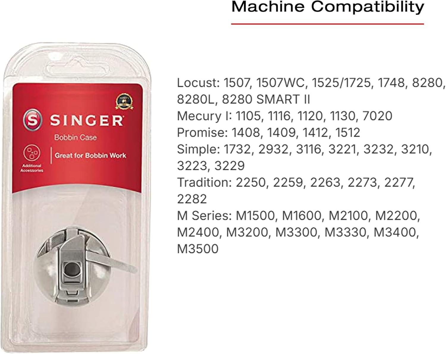 imageSINGER Spare Bobbin Case for Class 15 FrontLoading Bobbin Systems  Adjustable Tension Screw for Thicker Threads