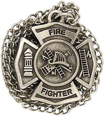 imageSINGER Spiritual Expressions Pewter Medal for EMS Military and Police Firefighters Cross
