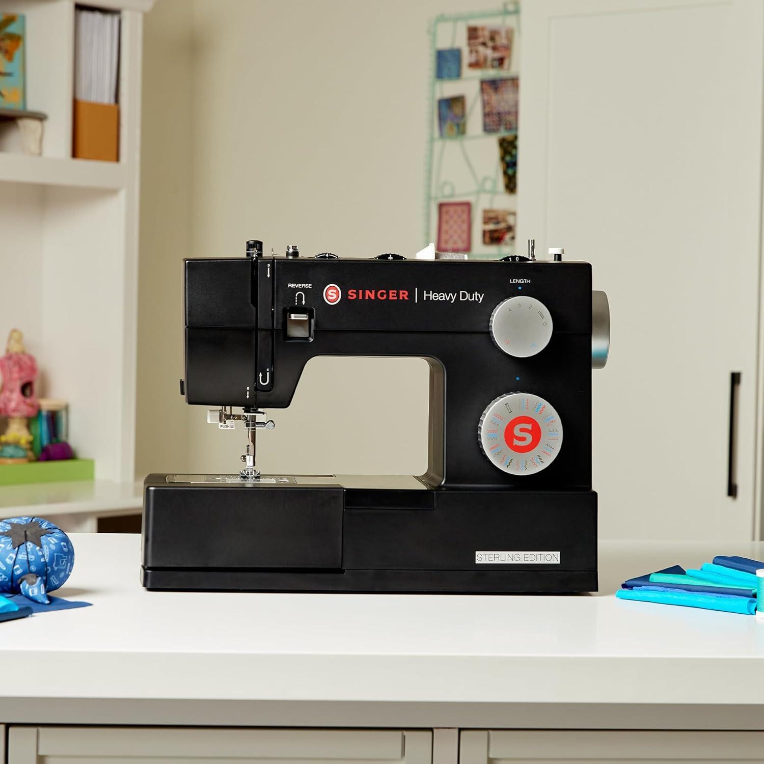 imageSINGER Sterling Edition Heavy Duty 4432 Sewing Machine with Accessory Kit  Strong Motor with Enhanced Piercing Power 110 Stitch Applications Full Metal frame ampamp 1step Buttonhole