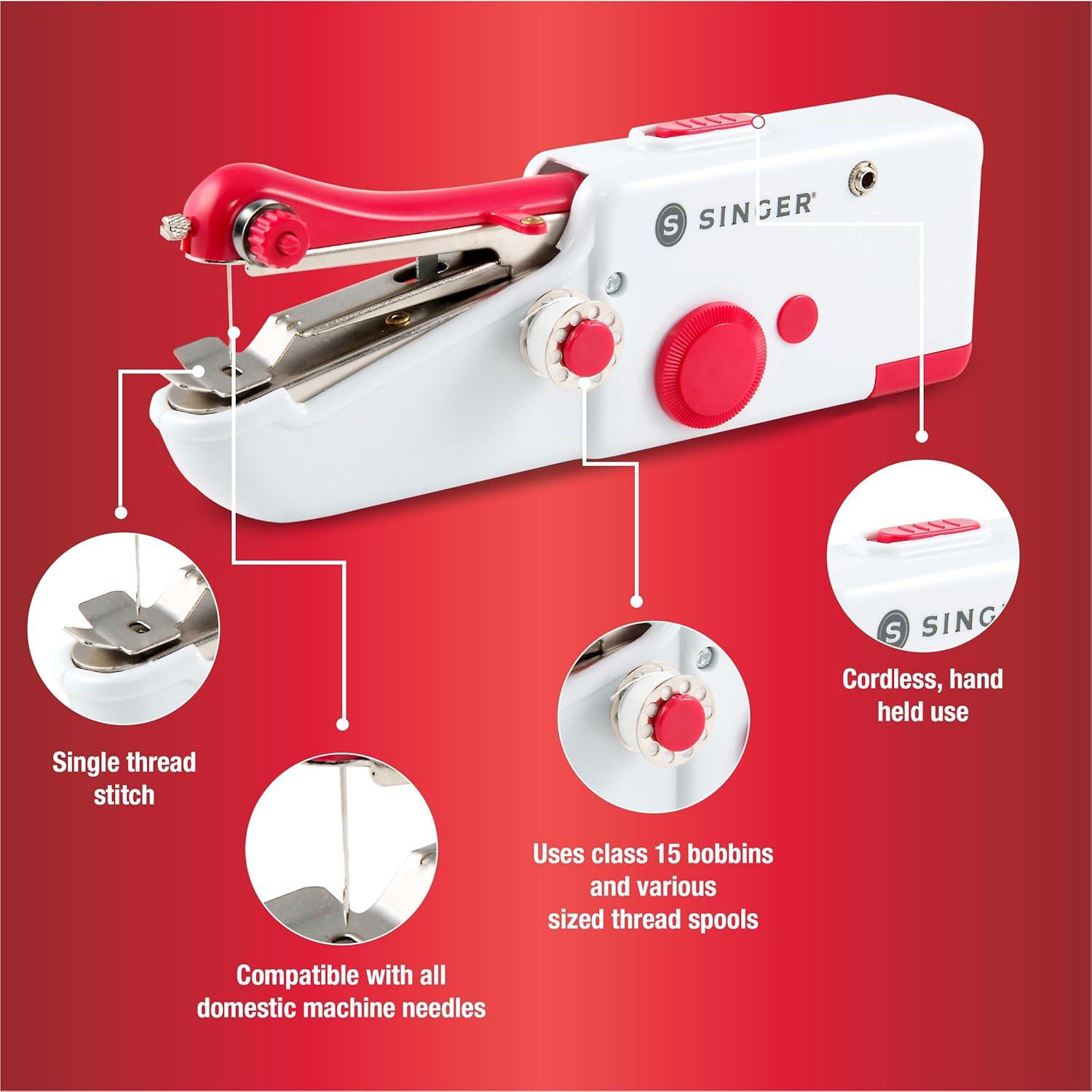 imageSINGER Stitch Sew Quick Portable Mending Machine  Single Thread Machine for Quick Repairs