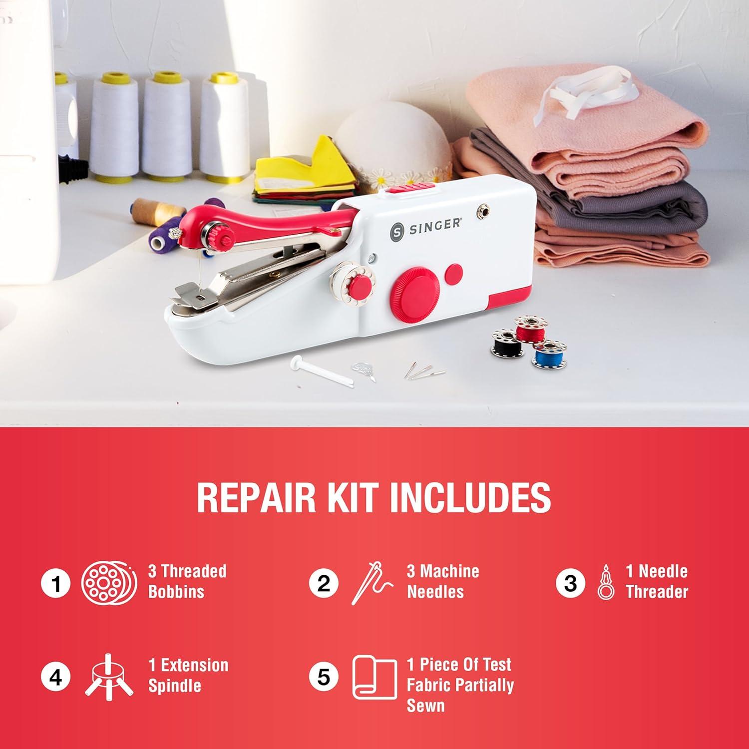 imageSINGER Stitch Sew Quick Portable Mending Machine  Single Thread Machine for Quick Repairs