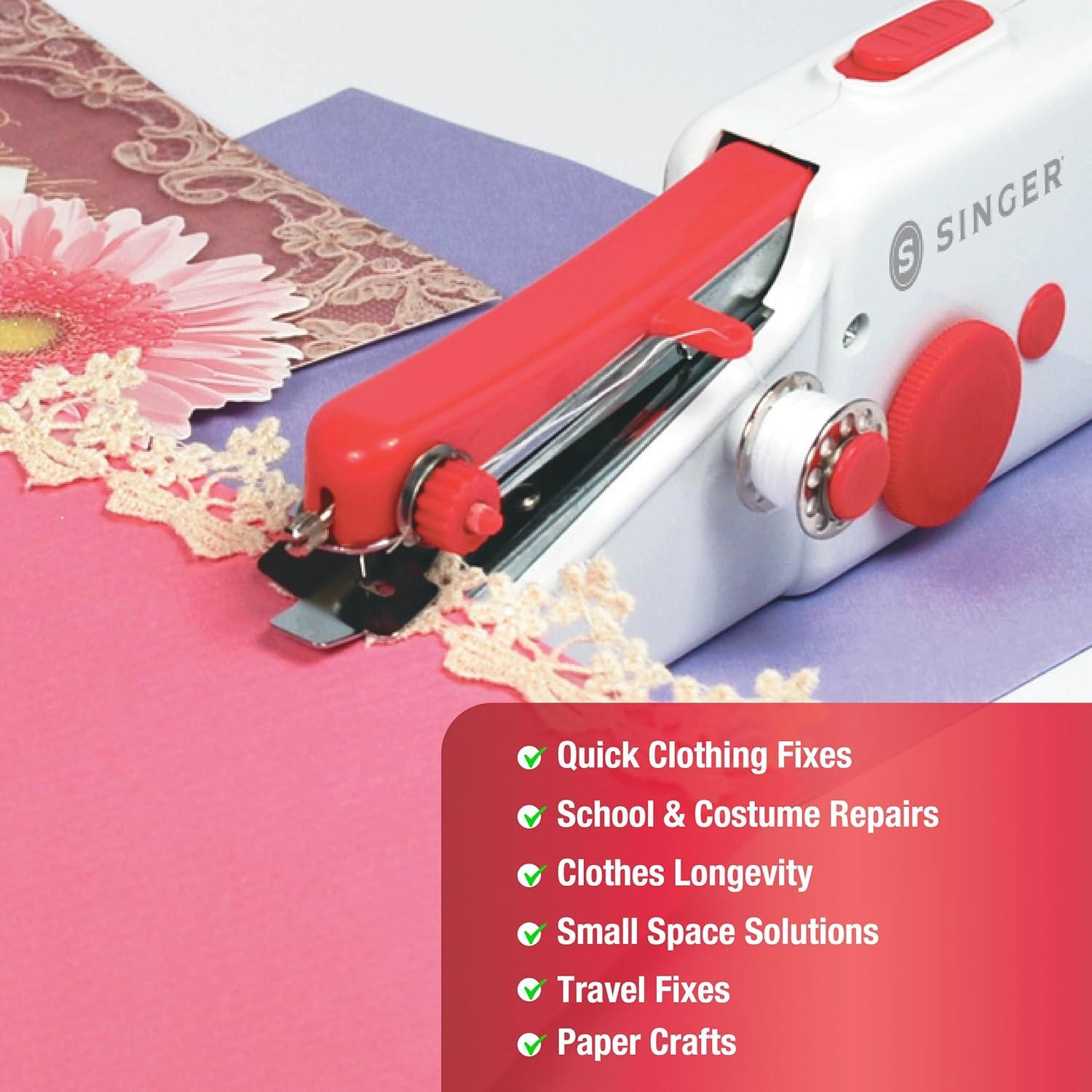 imageSINGER Stitch Sew Quick Portable Mending Machine  Single Thread Machine for Quick Repairs