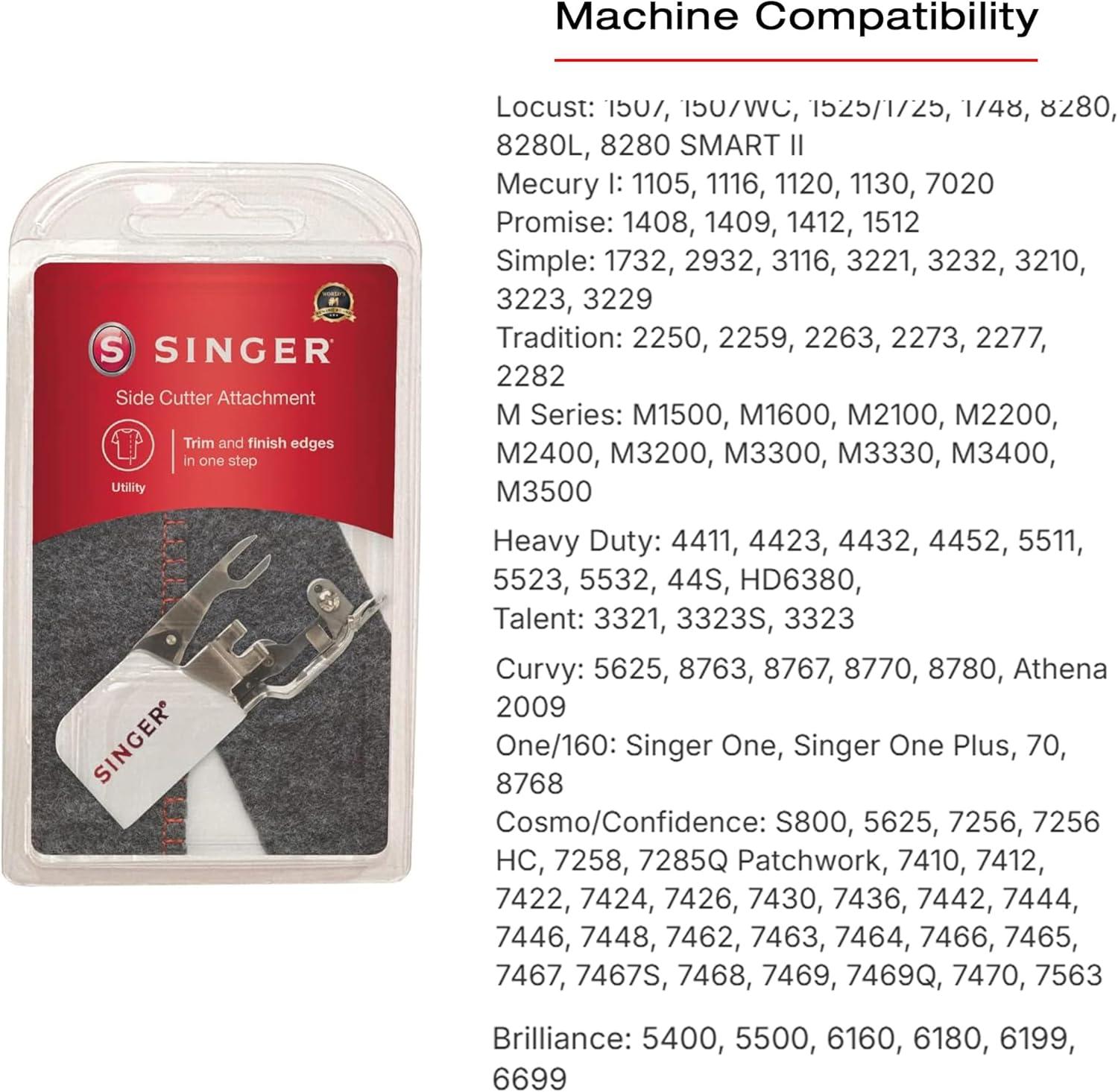 imageSinger Side Cutter Attachment  Trim ampamp Finish Fabric Edges Seamlessly  Ideal for Zigzag ampamp Overedge Stitches  Compatible with LowShank Sewing Machines