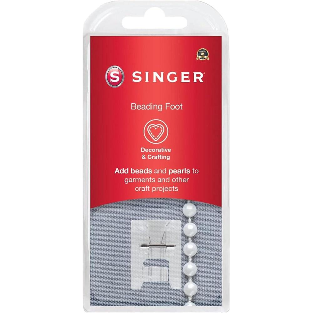 imageSINGER Beading Presser Foot for Serger  Add Beads Sequins ampamp Trims Easily  SnapOn Foot for SA Series Sergers  Fits 14CG754 14SH754 S0100 HD0400S X5004HD  Not for 4423 5705cSerger Beading