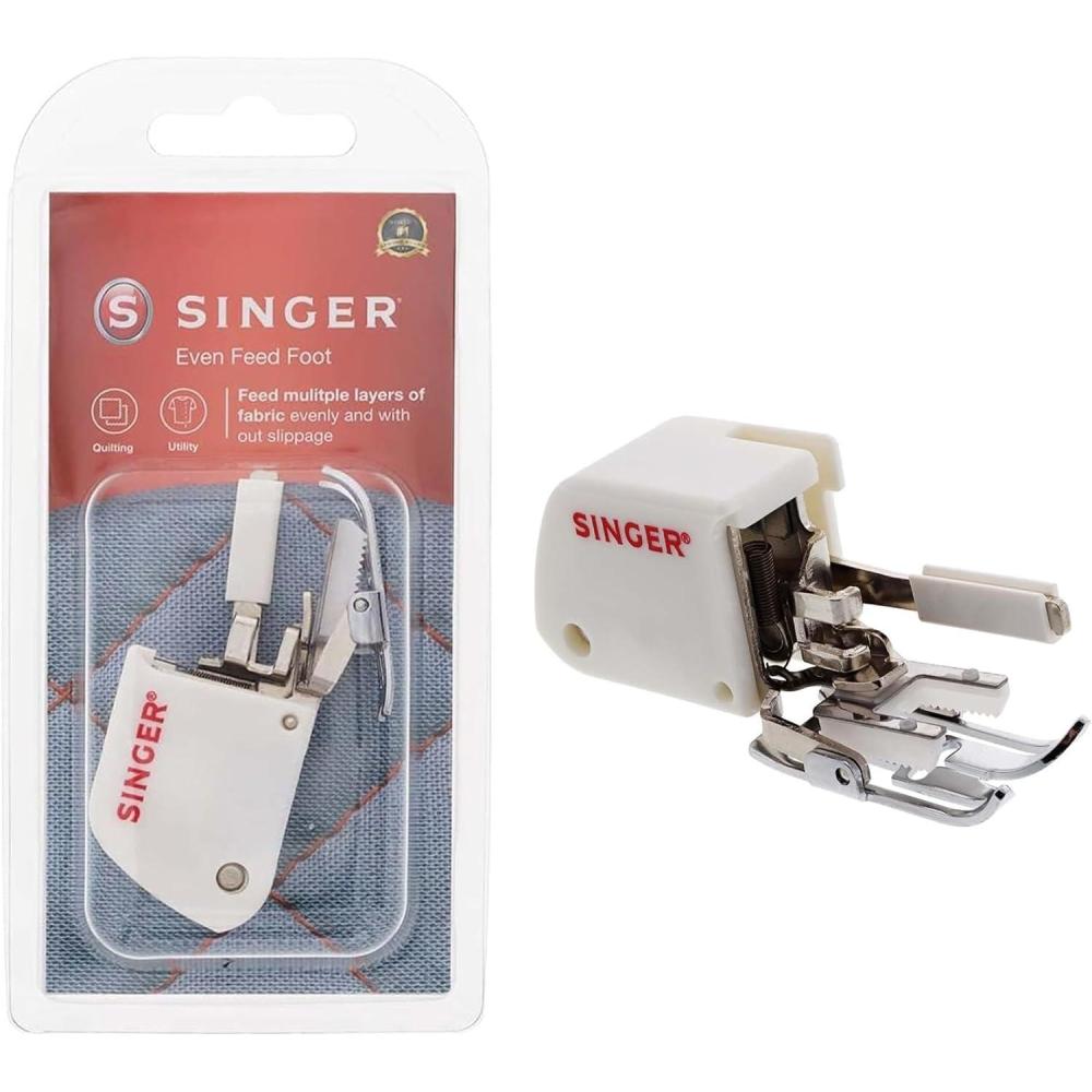 imageSINGER Even Feed Walking Presser Foot  Ideal for Quilting Sewing Multiple Layers ampamp Matching Patterns  Compatible with SINGER CA CB EA MA MB Series Sewing Machines