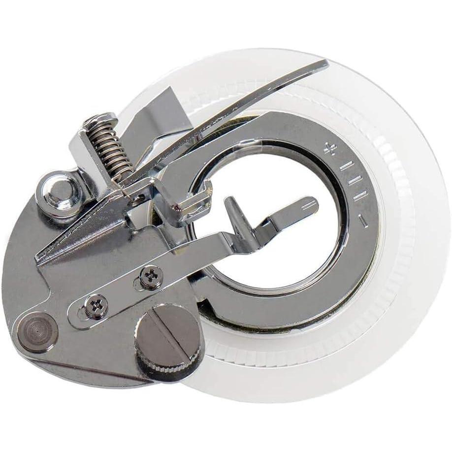 imageSINGER Flower Stitch Presser Foot  Create FlowerLike Circle Design  Perfect for Appliqu Covered Buttons and Fabric Embellishments  Adjustable Sizes  Compatible with LowShank Sewing Machines