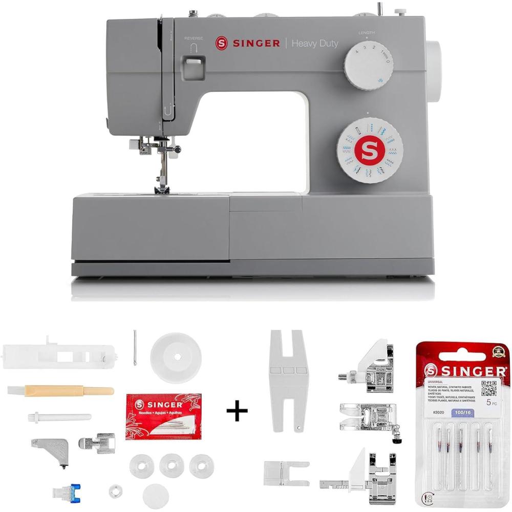 imageSINGER Heavy Duty 4423 High Speed Sewing Machine with Accessory Kit  Strong Motor With Enhanced Piercing Power 97 Stitch Applications Full Metal frame 1step Buttonhole ampamp LED Light4423 Exclusive Bundle